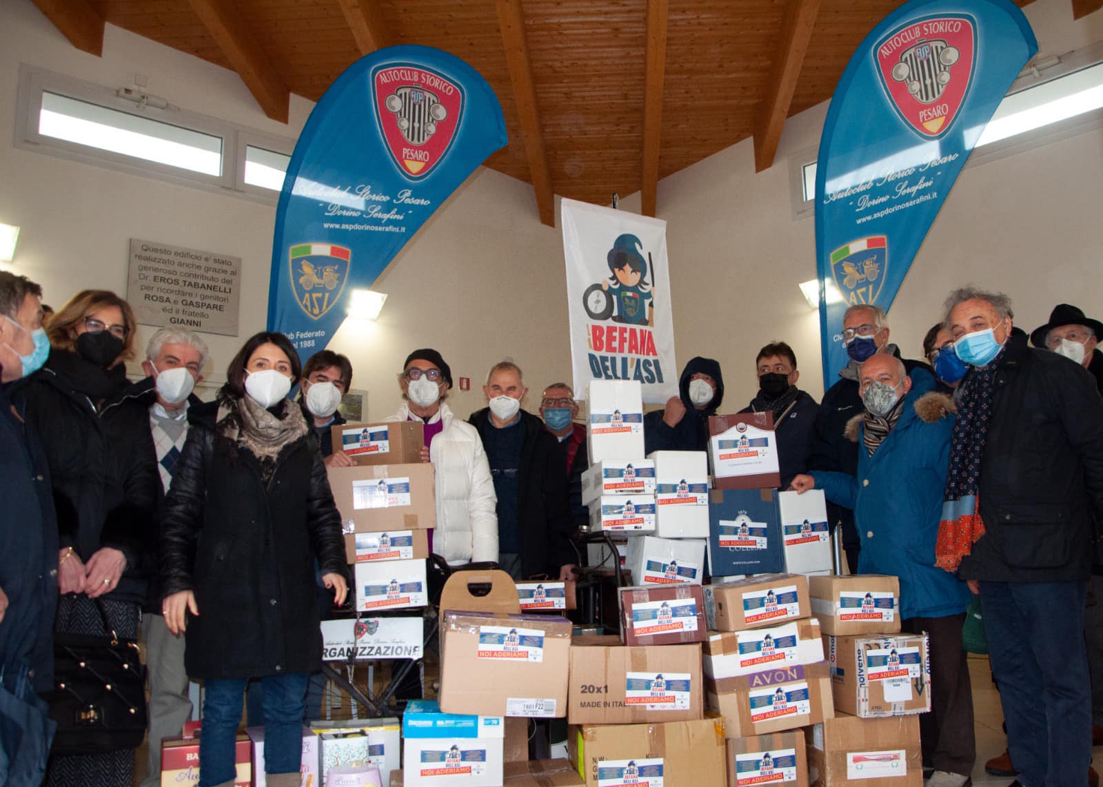 Autoclub Storico Pesaro  ” Dorino Serafini”   e ASI Solidale   –  La Befana dell’ASI a Casa Tabanelli