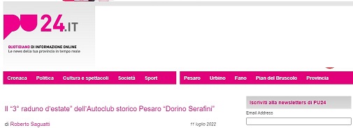 Pu24.it – Articolo sul nostro raduno “3° raduno d’estate”